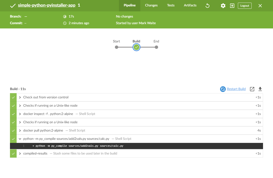 Initial Pipeline runs successfully